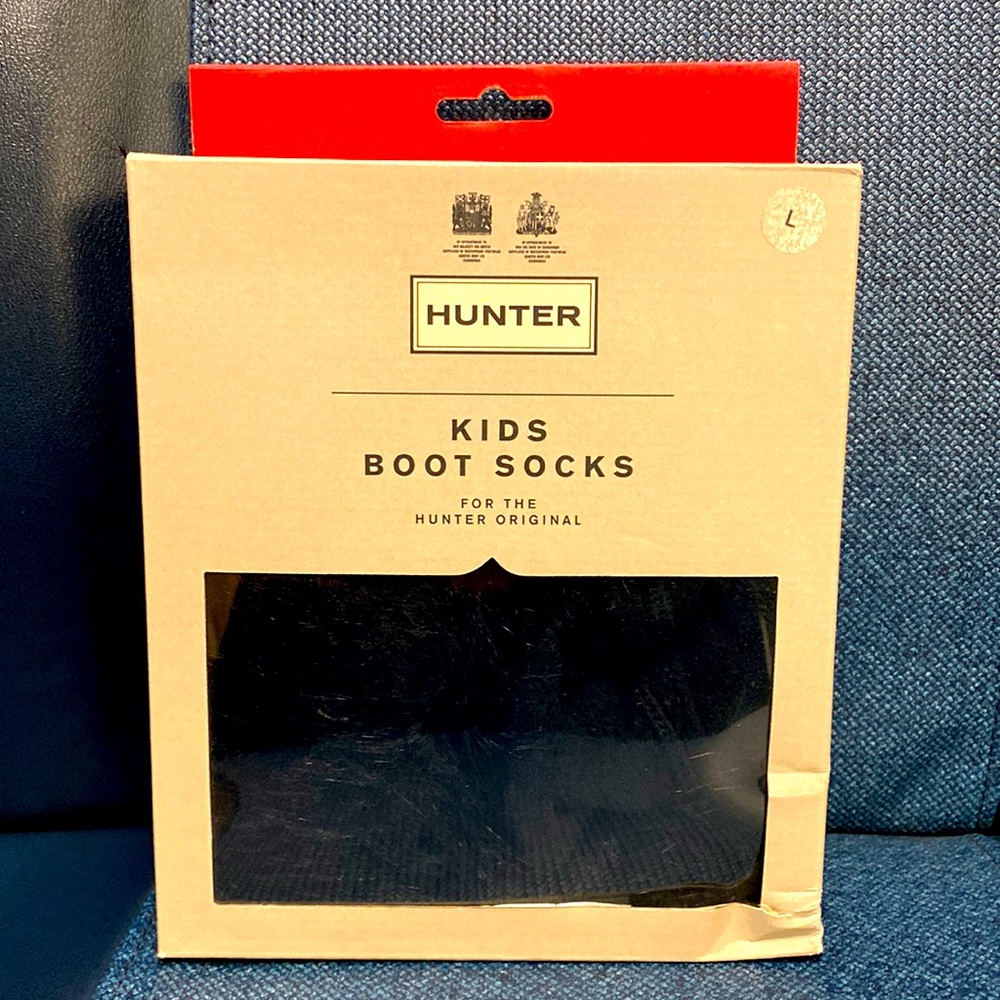 Hunter Kids Original Boot Socks Faux Fur Cuff 4 Hunter Original Boots NIB Large